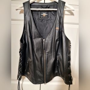 Womens Leather Riding Vest